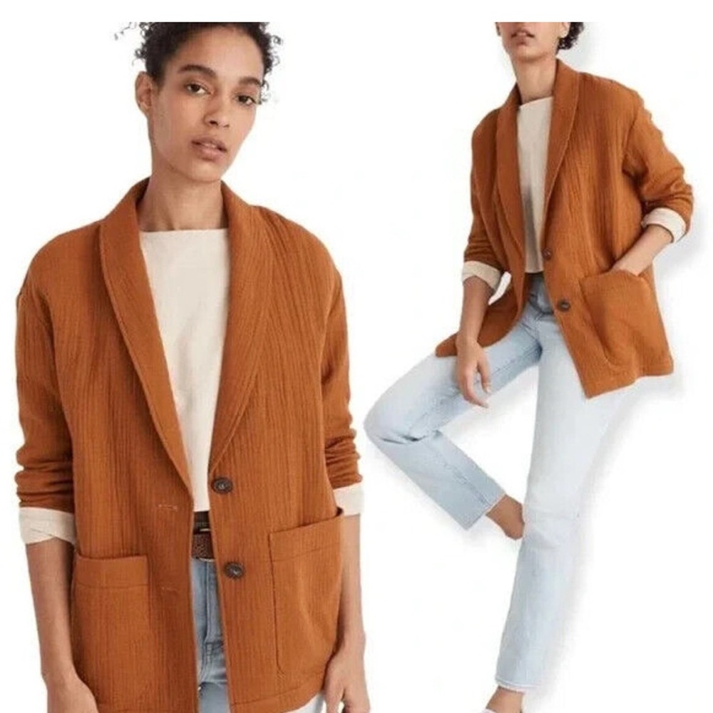 Mustard Yellow Orange Oversized Blazer. For Sizes Sm, Med, or Lg